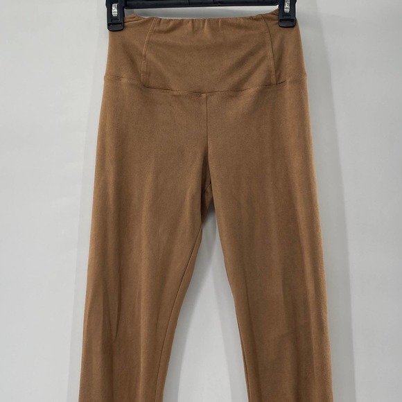 Wilfred Free Daria Tan Vegan Faux-suede Legging Pants Extra Small XS Super Soft - Picture 5 of 10